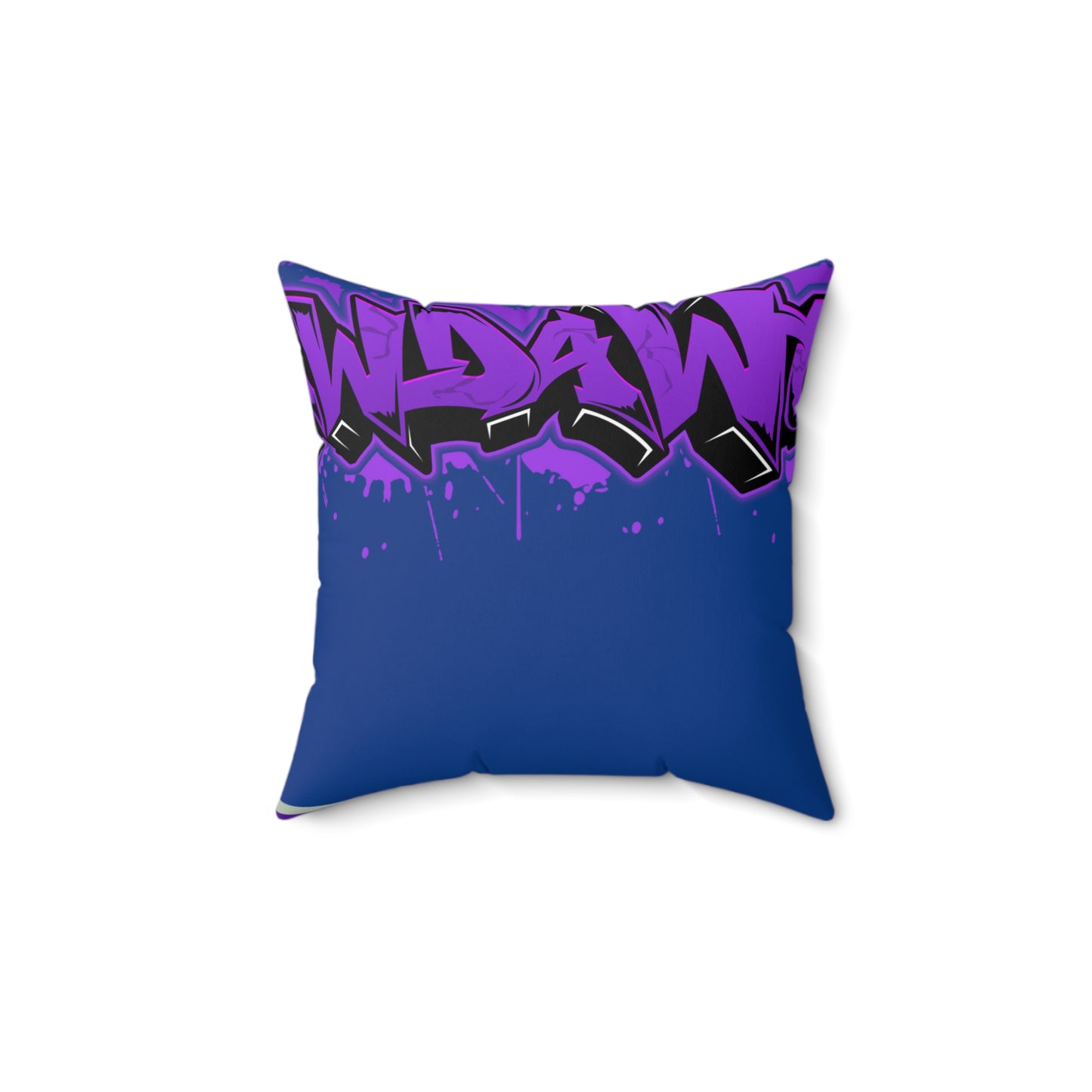 Dark Blue Flawdawear Limited Edition OG Alligator Playuz “Alligator Tha Paint” Spun Polyester Square Playuz Pillow