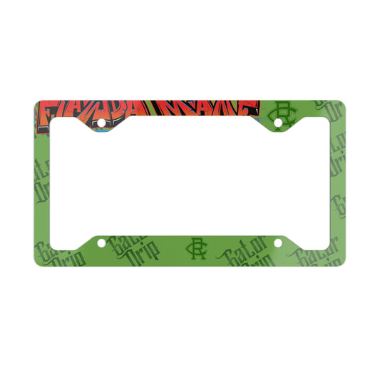 Light Green Gator Drip Exclusive Supa-Heavy Excess-Stunna Hypa-Flex Limited Edition OG Flawda Mane x Cakewood Records “Swamp Souljuz Collection” Metal License Plate Playuz Frame