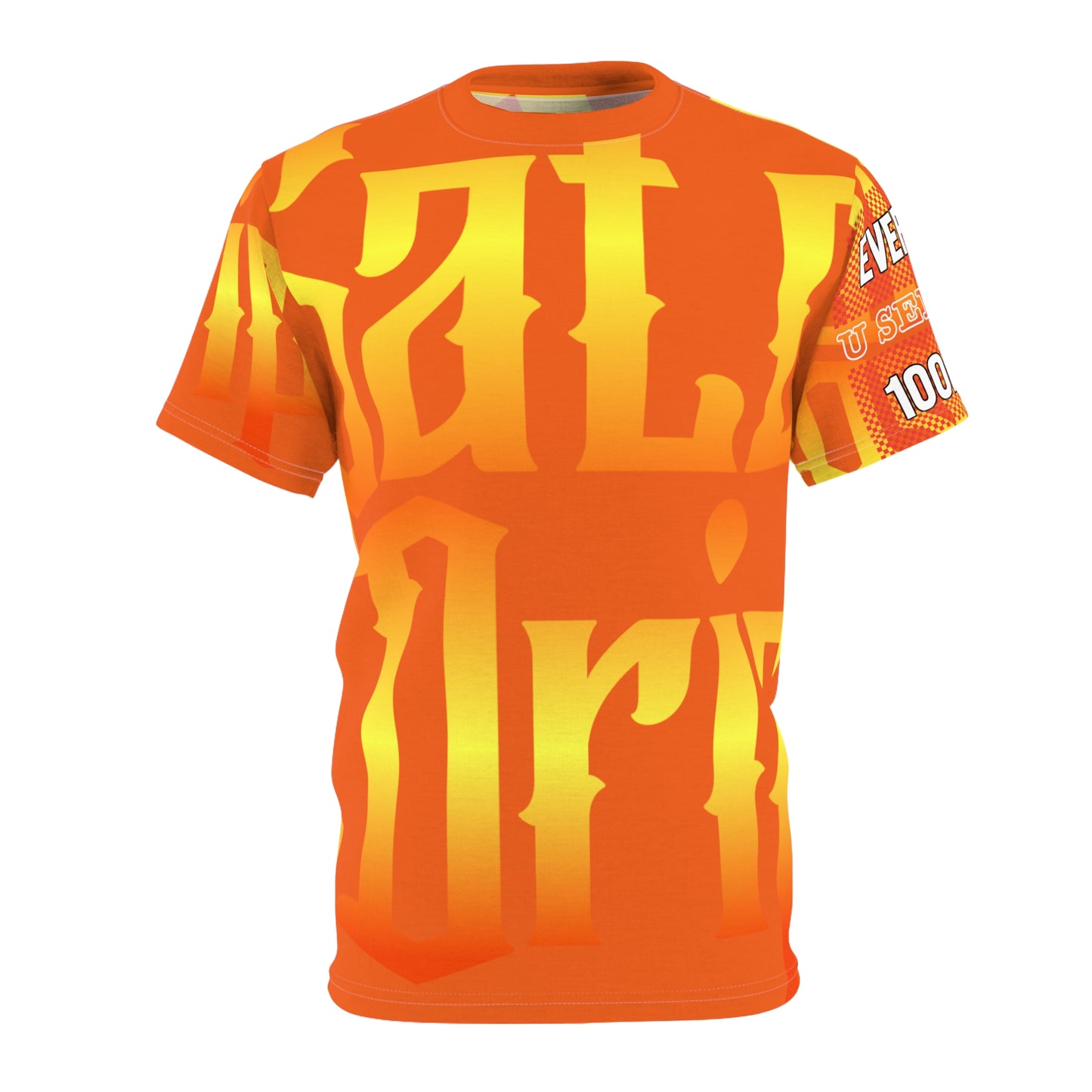 Orange Gator Drip Exclusive Supa-Heavy Excess-Stunna Hypa-Flex Limited Edition OG Multi-Logo Rich Daddy “Everytime U See Me I’m 100k Richa" Unisex Cut & Sew Playuz Tee