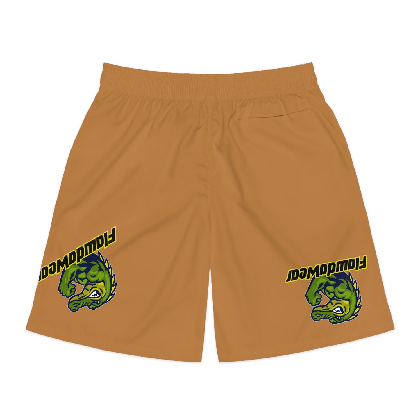 Light Brown Flawdawear Alligator Playuz “Flex’n All Summa Stunt’n All Winta ” Limited Edition OG Men’s Jogguz Playuz Shorts