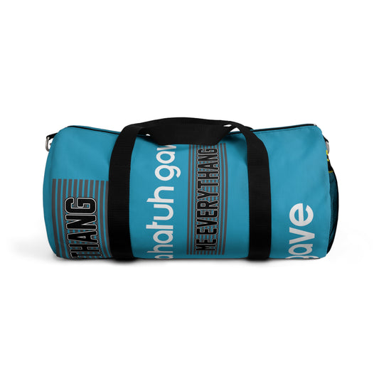 Turquoise Flawdawear Limited Edition OG Flawda Mane “A Hatuh Gave Me Everythang” Duffle Playuz Bag