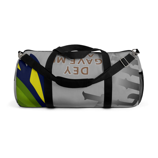 Light Grey Flawdawear x Gator Drip Exclusive Supa-Heavy Excess-Stunna Hypa-Flex Alligator Playuz Limited Edition OG “Dey Gave Me A Bag” Large Duffle Playuz Bag