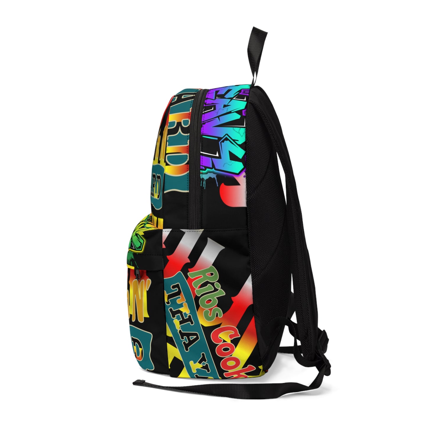 Black Gator Drip Exclusive Supa-Heavy Excess-Stunna Hypa-Flex Limited Edition OG Flawda Mane “Ribs Cook’n N’ Tha Yard” Classic Playuz Backpack