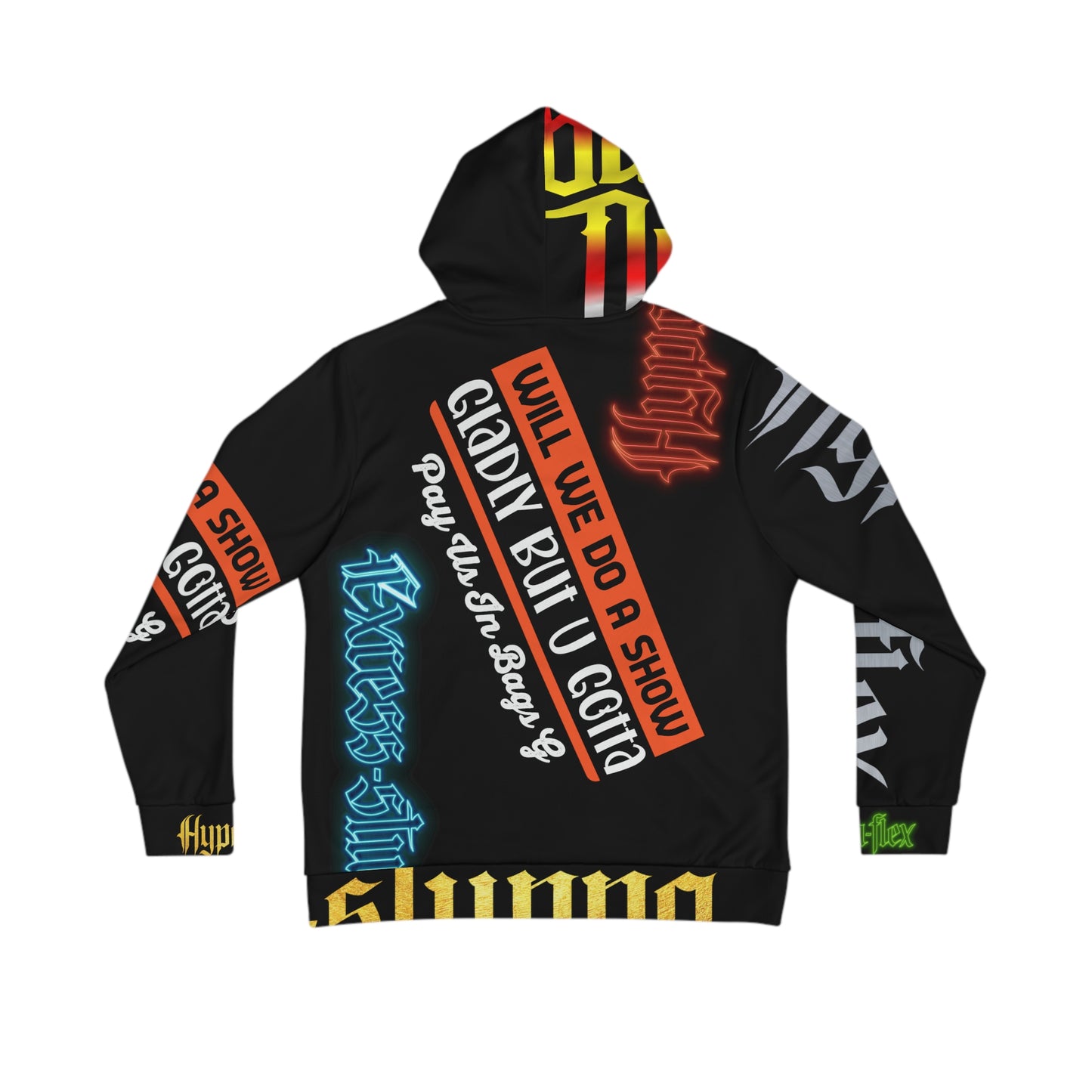 Black Gator Drip Exclusive Supa-Heavy Excess-Stunna Hypa-Flex Limited Edition OG Rich Daddy “Will We Do A Show Gladly But U Gotta Pay Us In Bags G” Men's Playuz Hoodie