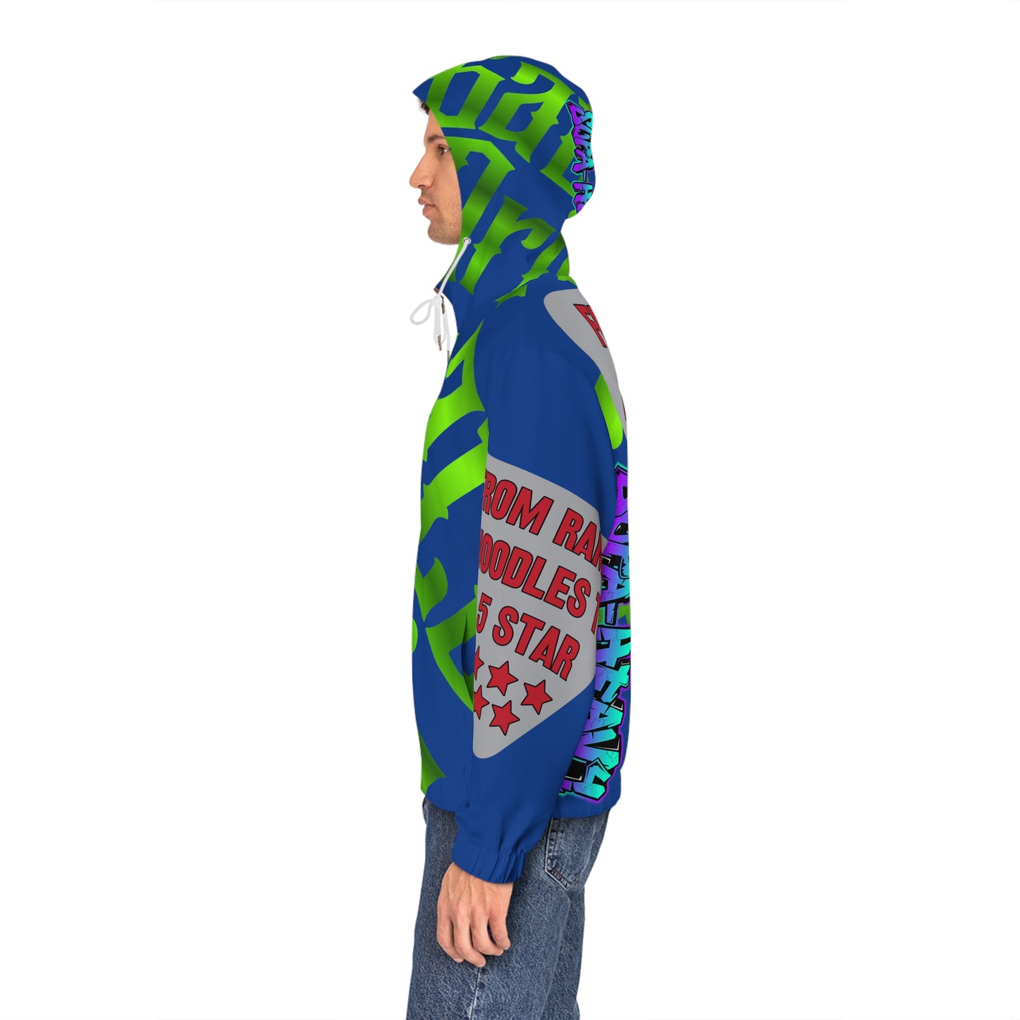 Blue Gator Drip Exclusive Supa-Heavy Excess-Stunna Hypa-Flex Limited Edition OG Flawda Mane “From Ramen Noodles To 5 Star" Men’s Full Zip Playuz Hoodie