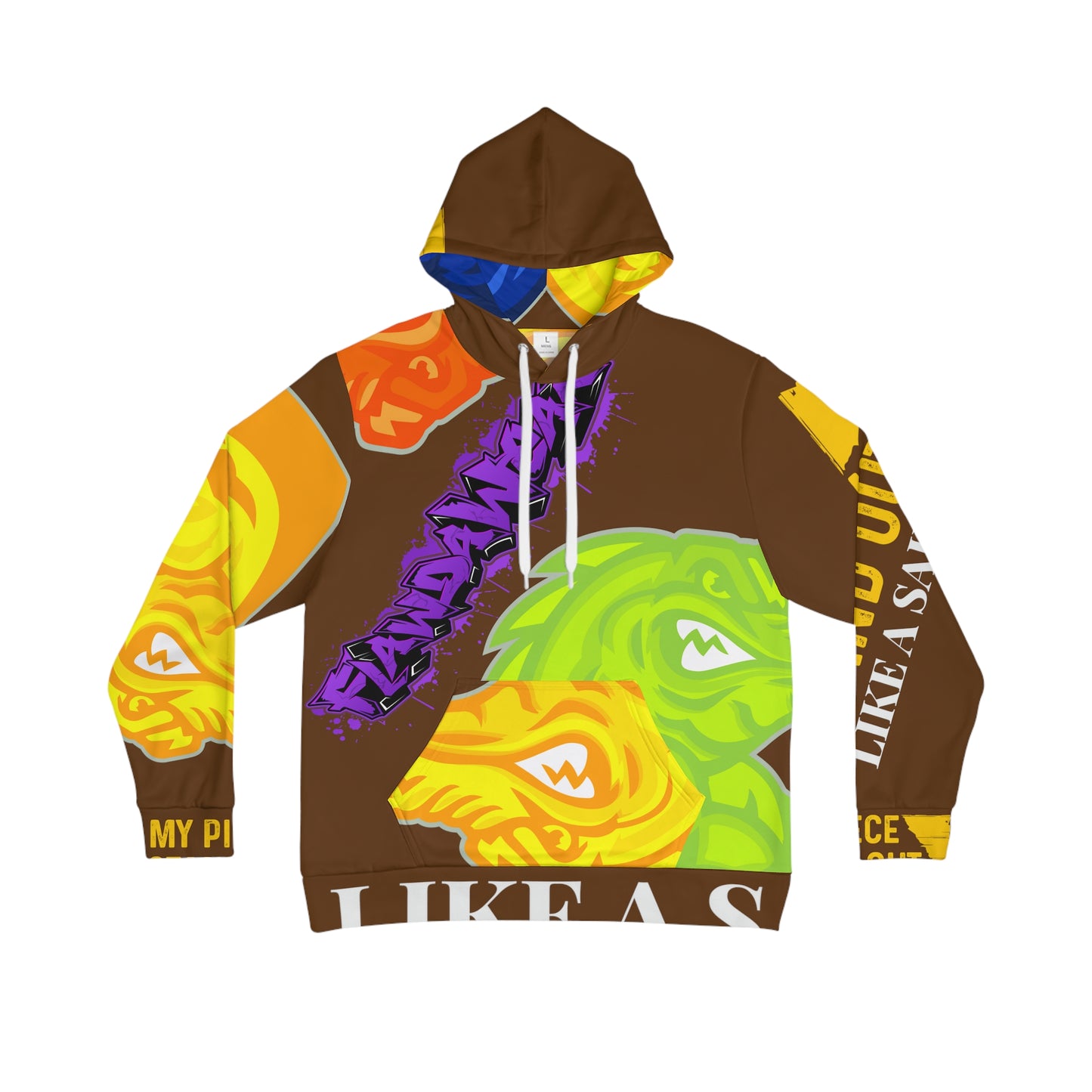 Brown Flawdawear Limited Edition OG Flawda Mane “My Piece Stand Out Like A Sailboat” Men's Playuz Hoodie