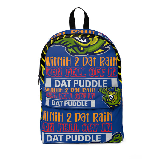 Blue Flawdawear Limited Edition OG Flawda Mane "Witnih 2 Dat Rain Den Fell Off In Dat Puddle" Classic Backpack