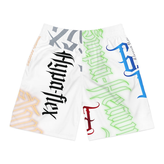 White Gator Drip Exclusive Supa-Heavy Excess-Stunna Hypa-Flex Limited Edition OG Flawda Mane “Tha State Of Swamp Rats N’ Alligators” Men’s Jogguz Playuz Shorts