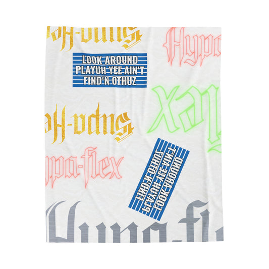 White Gator Drip Exclusive Supa-Heavy Excess-Stunna Hypa-Flex Limited Edition OG Rich Daddy “Look Around Playuh Yee Ain’t Find’n Othuz” Velveteen Plush Playuz Blanket