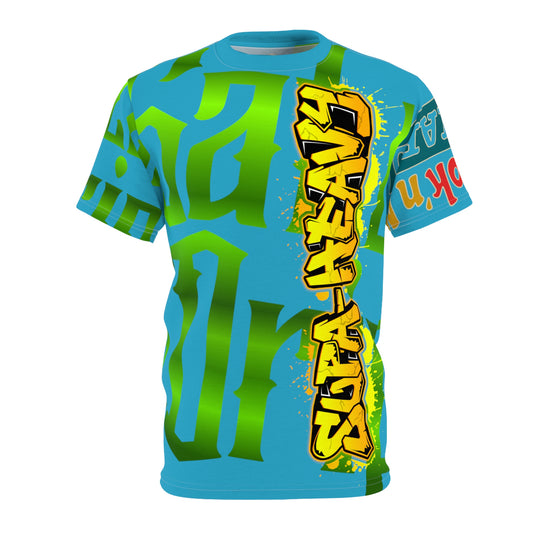 Turquoise Gator Drip Exclusive Supa-Heavy Excess-Stunna Hypa-Flex Limited Edition OG Flawda Mane “Ribs Cook’n N’ Tha Yard” Unisex Cut & Sew Playuz Tee