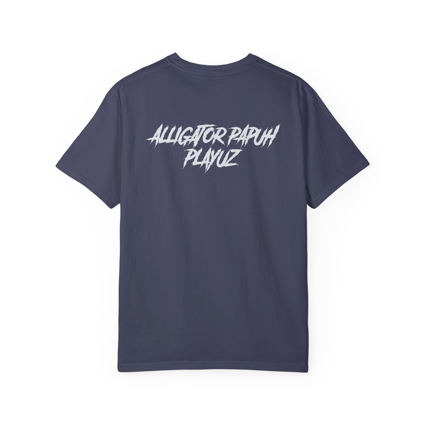 Denim Flawdawear Limited Edition OG Alligator Playuz "Alligator Playuz Band Logo" Unisex Garment-Dyed Playuz T-shirt