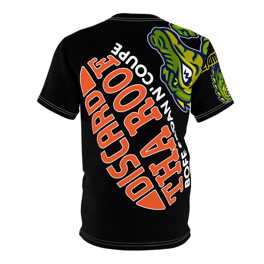 Black Flawdawear Limited Edition OG Alligator Papuh Playuz “Discard Tha Roof Bofe Sedan N’ Coupe” Unisex Cut & Sew Playuz Tee