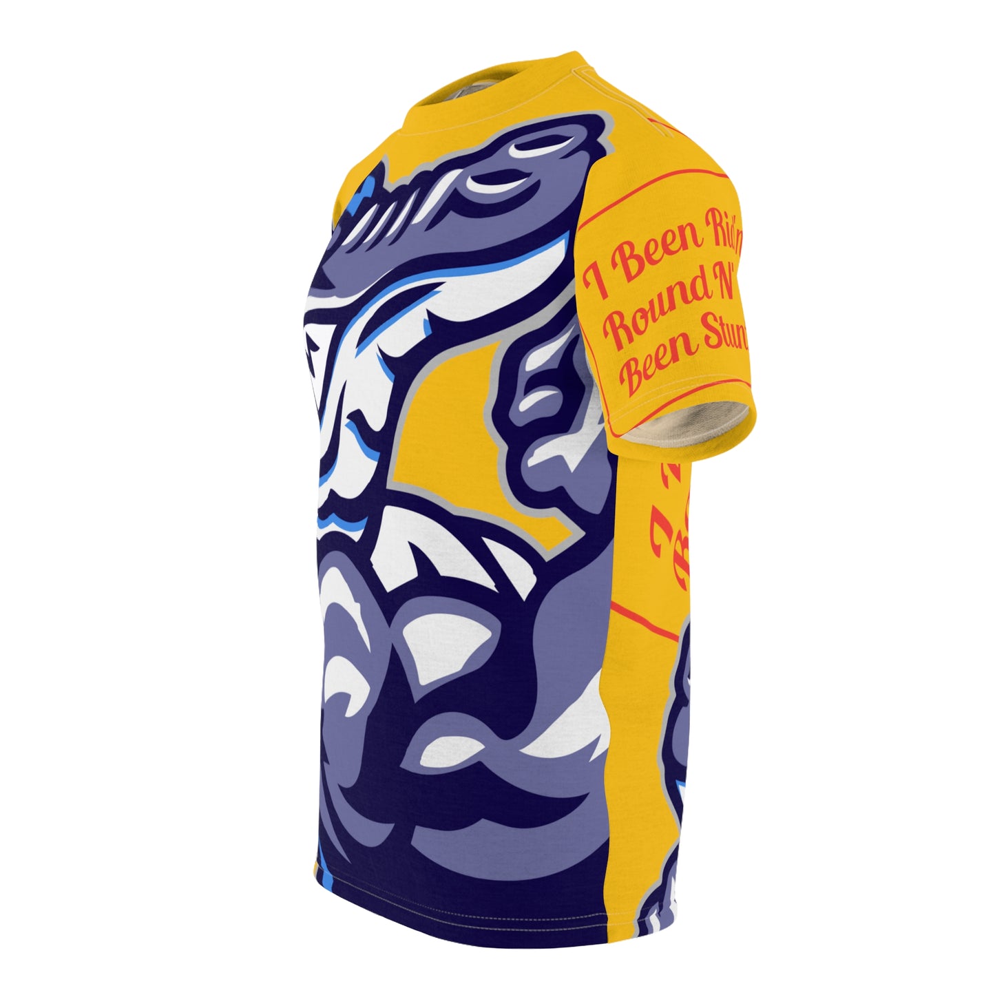 Yellow Flawdawear Limited Edition OG Flawda Mane “I Been Rid’n Round N’ I Been Stunt’n” Unisex Cut & Sew Playuz Tee