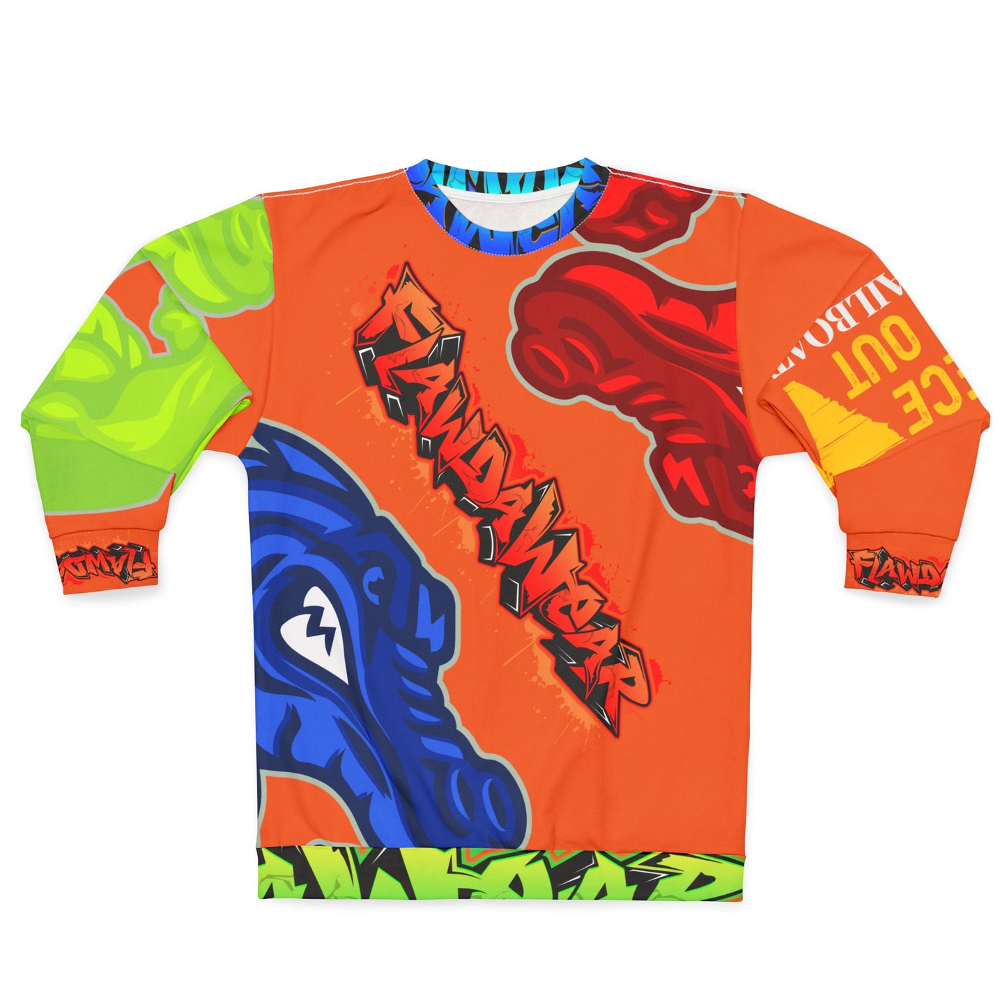 Orange Flawdawear Limited Edition OG Flawda Mane “My Piece Stand Out Like A Sailboat” Unisex Playuz Sweatshirt