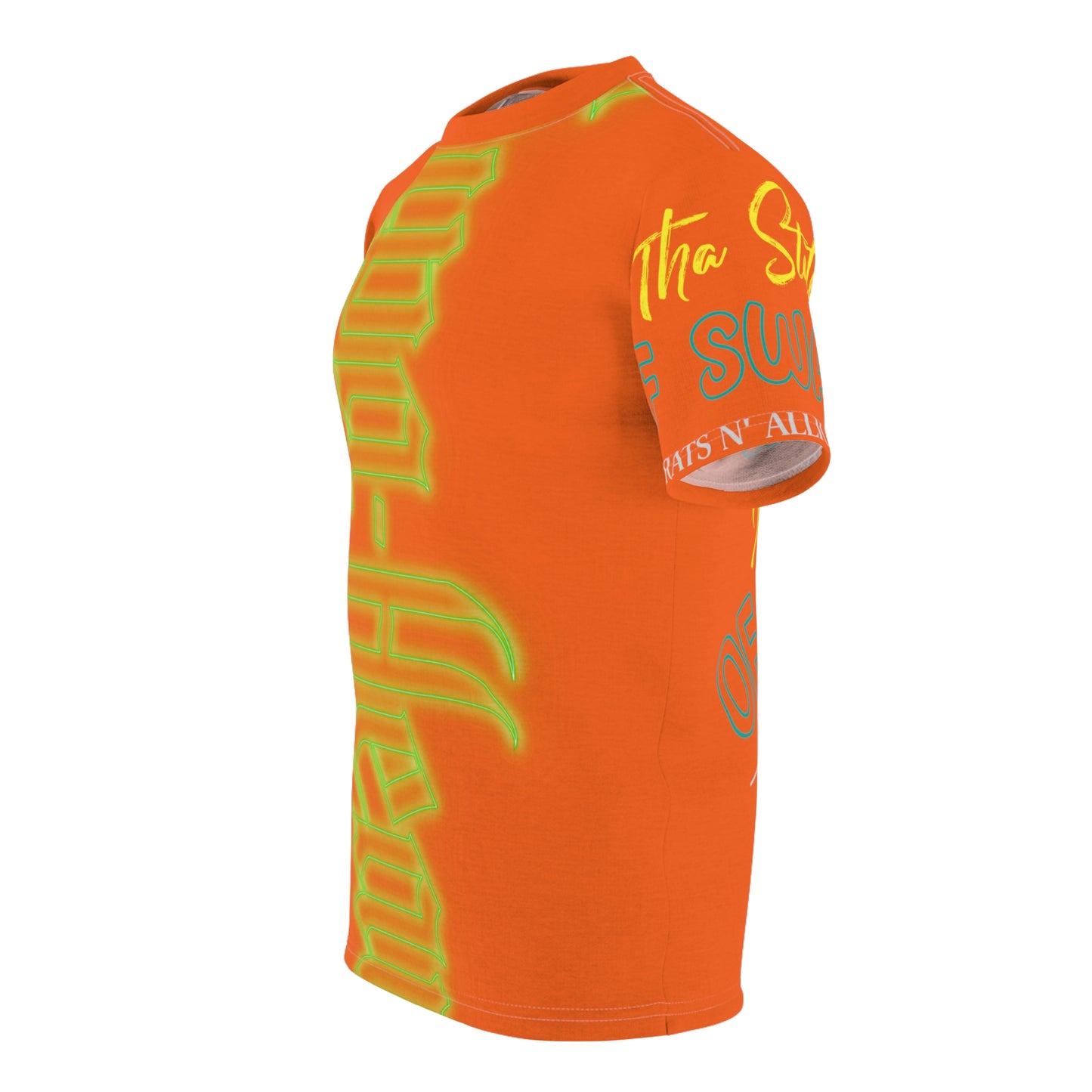 Orange Gator Drip Exclusive Supa-Heavy Excess-Stunna Hypa-Flex Limited Edition OG Flawda Mane “Tha State Of Swamp Rats N’ Alligators” Unisex Cut & Sew Playuz Tee