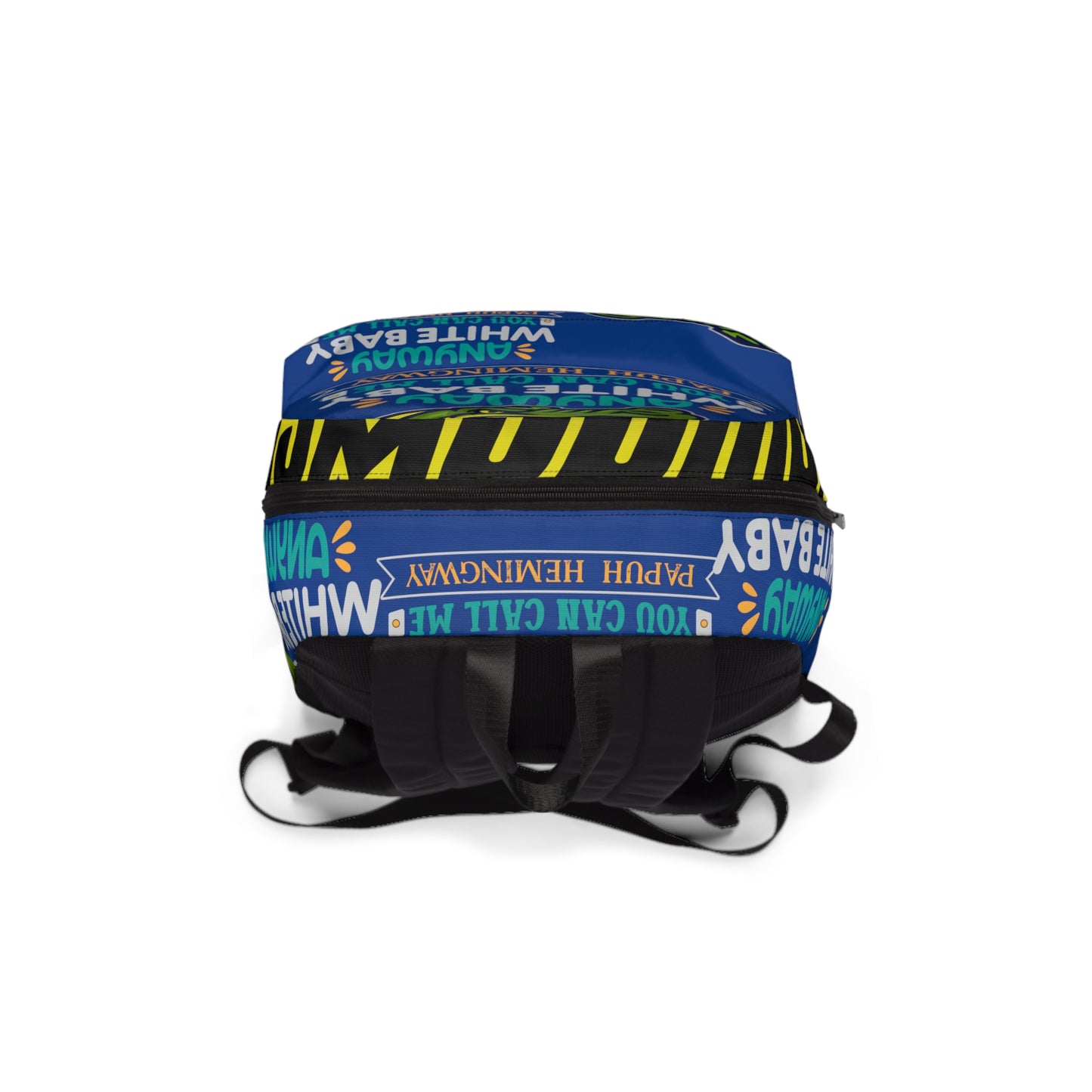 Blue Flawdawear Limited Edition OG Rich Daddy "Anyway White Baby You Can Call Me Papuh Hemingway" Classic Backpack