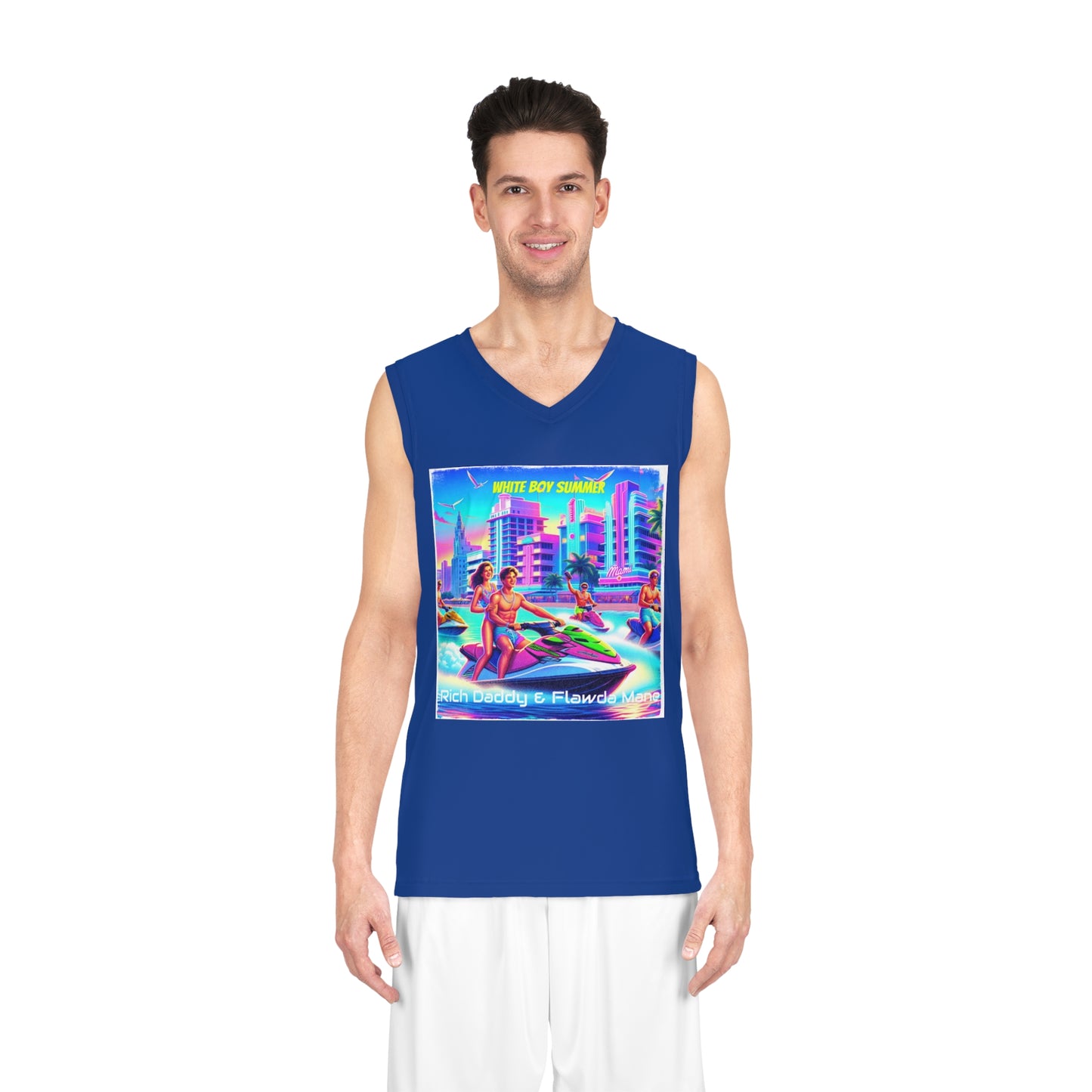 Dark Blue "White Boy Summer" OG Basketball Playuz Jersey by Flawdawear - Limited Edition