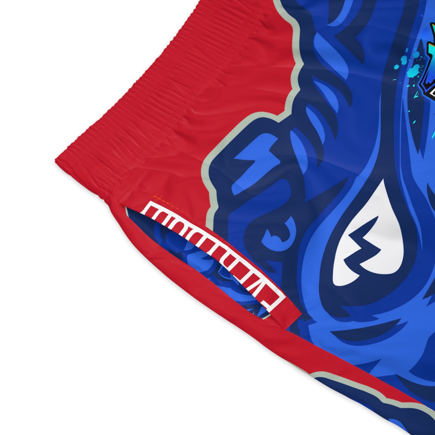 Red/Blue Flawdawear Limited Edition OG Flawda Mane “Everybody Know Me” Men’s Jogguz Playuz Shorts