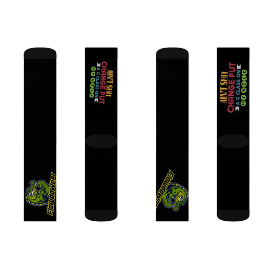 Black Flawdawear Limited Edition OG Flawda Mane “Ain’t Shit Change Put A G Class On My Neck” Medium Playuz Socks