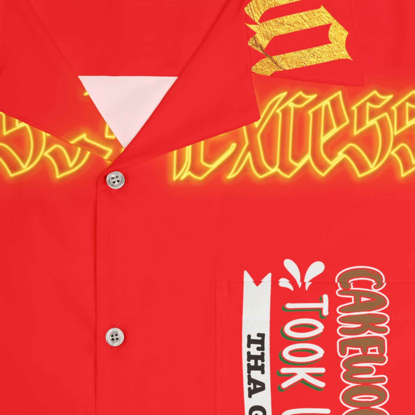 Red Gator Drip Exclusive Supa-Heavy Excess-Stunna Hypa-Flex Limited Edition OG Rich Daddy “Cakewood Baby Took Us Out Tha Gutta” Hawaiian Playuz Shirt