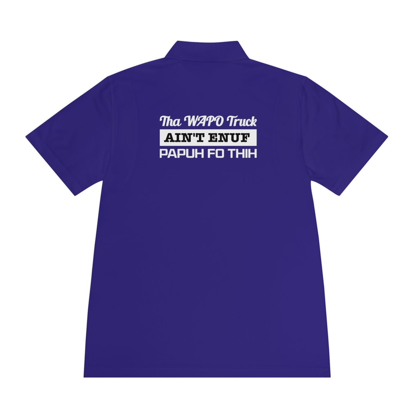 Purple Flawdawear Limited Edition OG Rich Daddy "Tha WAPO Truck Ain't Enuf Papuh Fo Thih" Men's Sport Playuz Polo Shirt