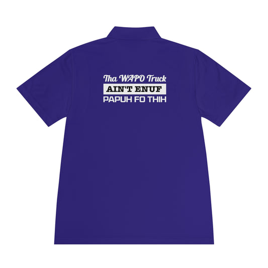 Purple Flawdawear Limited Edition OG Rich Daddy "Tha WAPO Truck Ain't Enuf Papuh Fo Thih" Men's Sport Playuz Polo Shirt