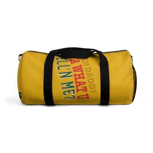 Yellow Flawdawear Limited Edition OG Rich Daddy “Rich Daddy AKA What U Tell’n Me” Duffle Playuz Bag