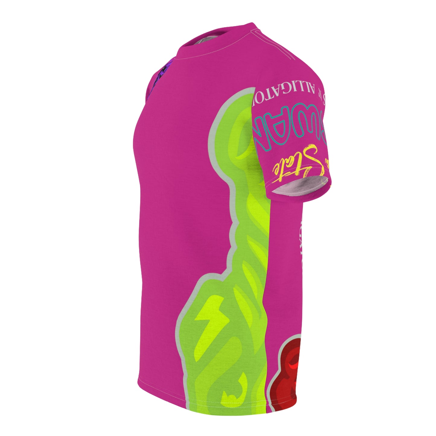 Pink Flawdawear Limited Edition OG Flawda Mane “Tha State Of Swamp Rats N’ Alligators” Unisex Cut & Sew Playuz Tee