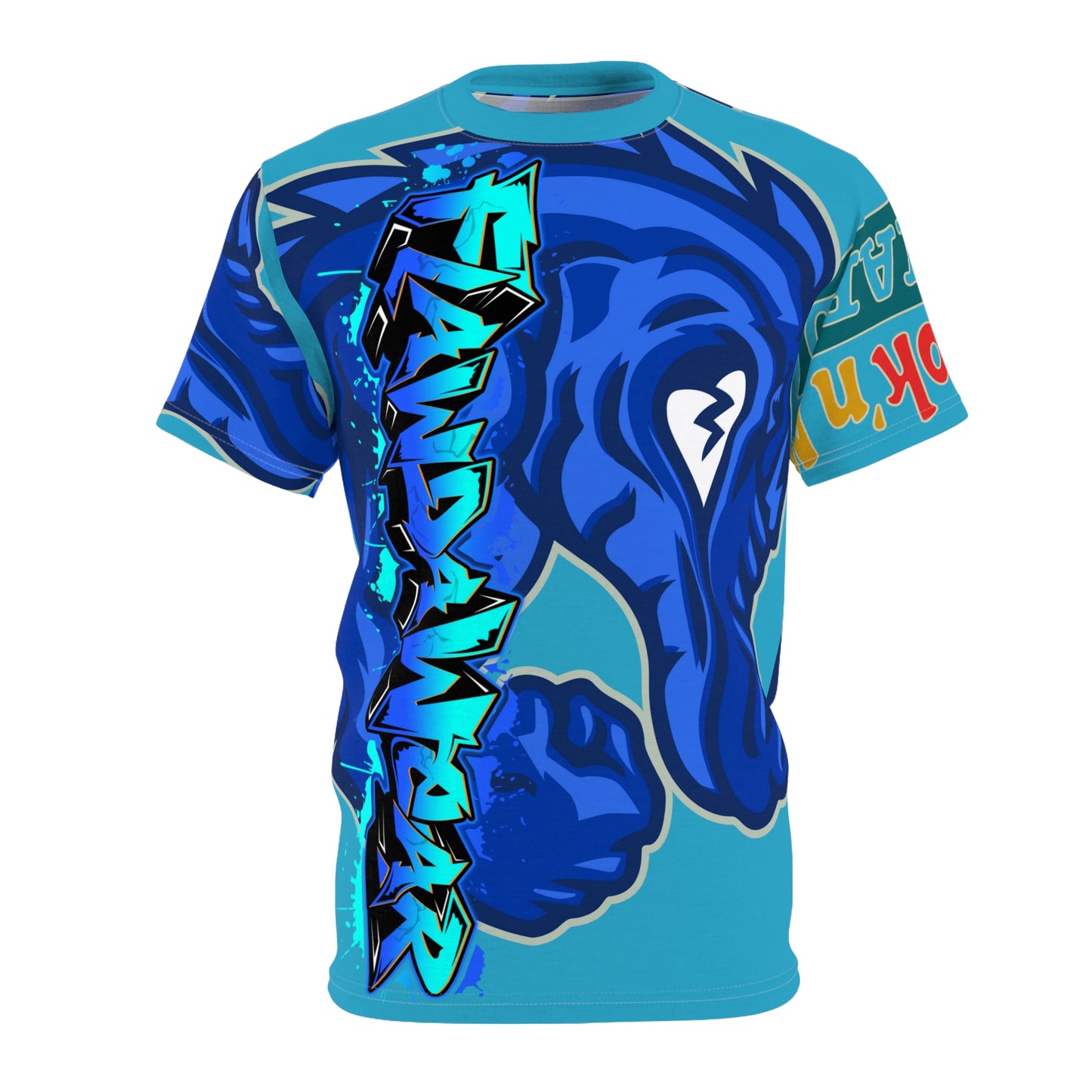 Turquoise/Blue Flawdawear Limited Edition OG Flawda Mane “Ribs Cook’n N’ Tha Yard” Unisex Cut & Sew Playuz Tee