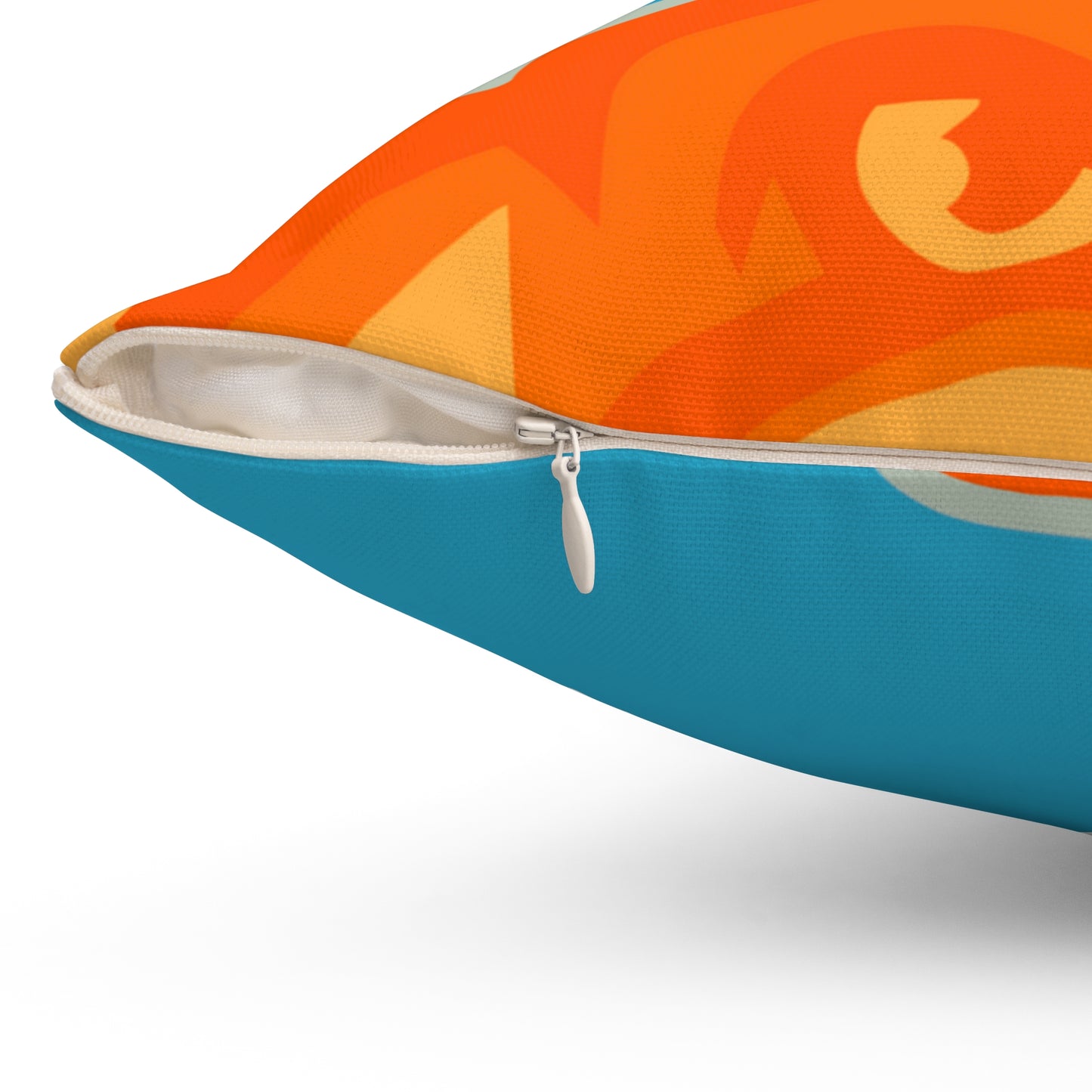 Turquoise Flawdawear Limited Edition OG Flawda Mane “My Piece Stand Out Like A Sailboat” Spun Polyester Square Playuz Pillow