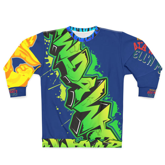 Dark Blue Flawdawear Limited Edition OG Rich Daddy “Rich Daddy AKA What U Tell’n ME?” Unisex Playuz Sweatshirt