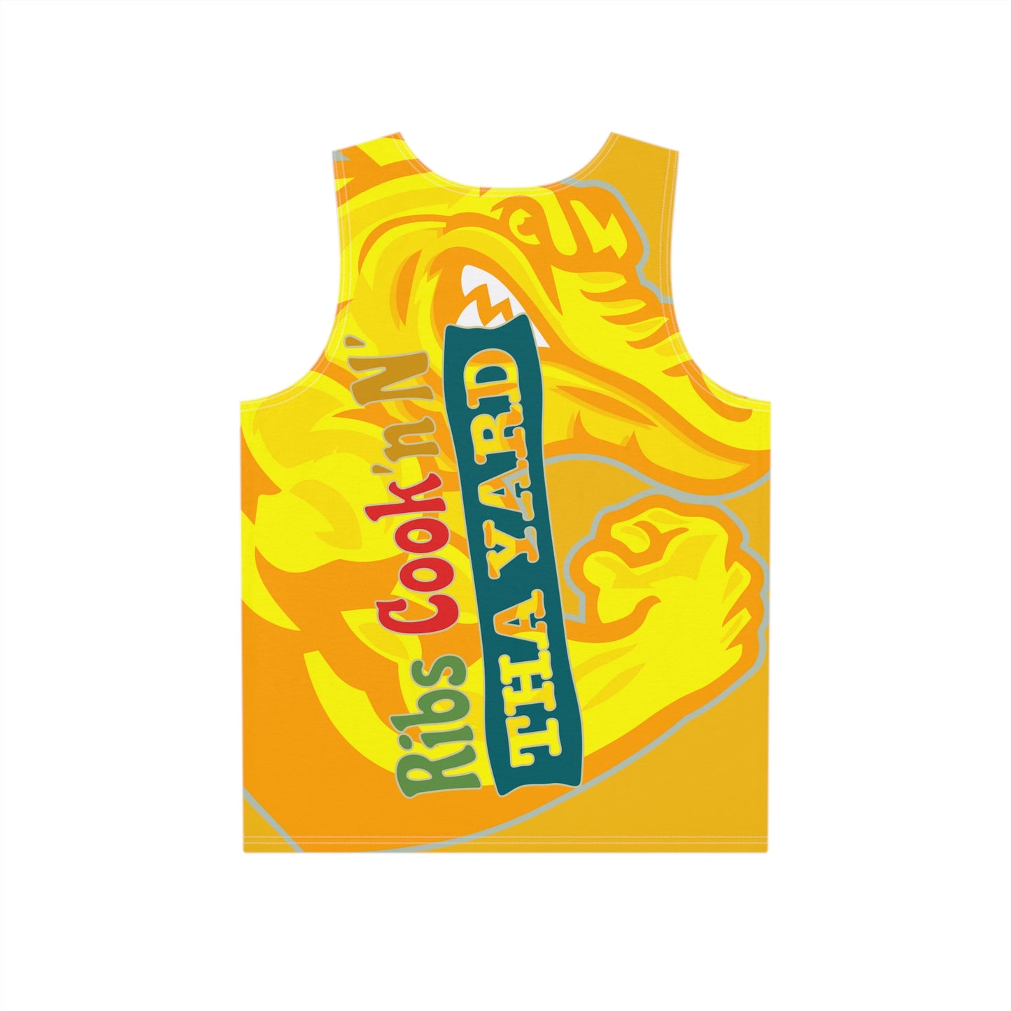 Yellow Flawdawear Limited Edition OG Flawda Mane “Ribs Cook’n N’ Tha Yard” Men’s Playuz Tank