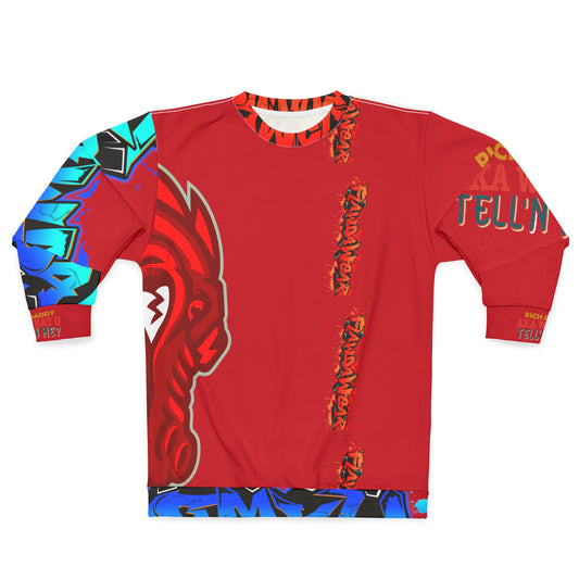 Dark Red Flawdawear Limited Edition OG Rich Daddy “Rich Daddy AKA What U Tell’n ME?” Unisex Playuz Sweatshirt