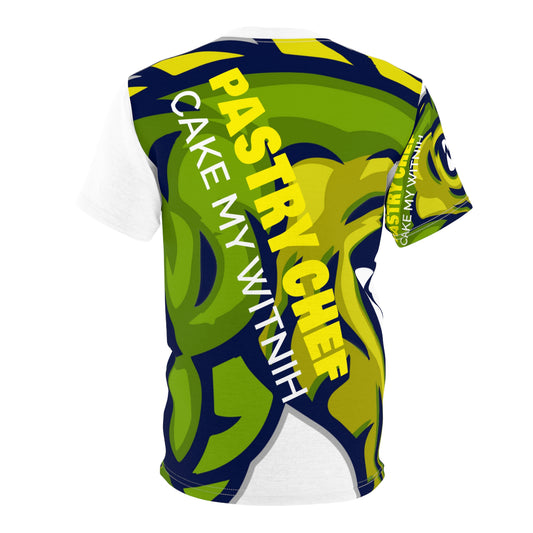 White Flawdawear Limited Edition OG Rich Daddy “Pastry Chef Cake My Witnih” Unisex Cut & Sew Playuz Tee