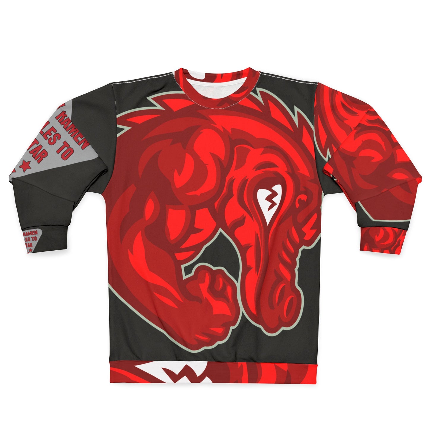 Black/Red Flawdawear Limited Edition OG Flawda Mane “From Ramen Noodles To 5 Star” Unisex Playuz Sweatshirt