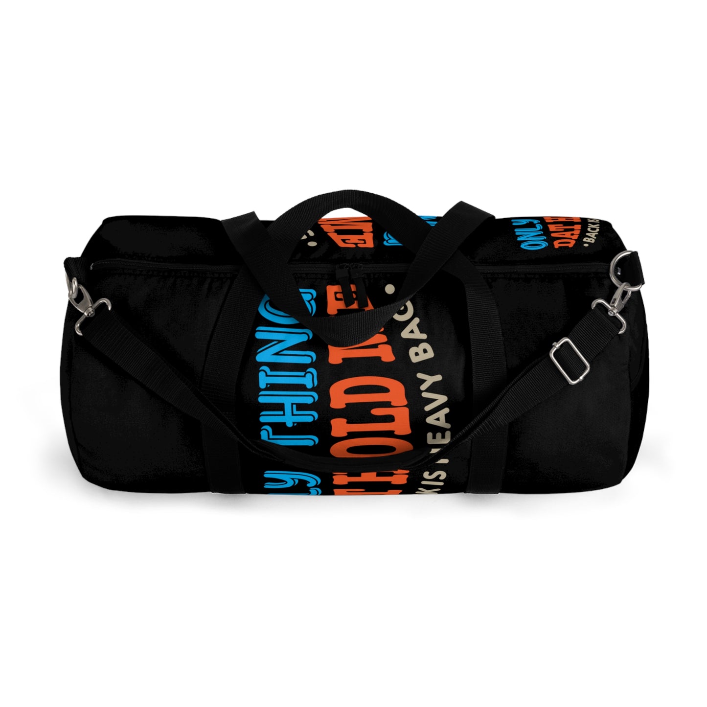 Black Flawdawear Limited Edition OG Rich Daddy “Only Thing Dat Hold Me Back Is Heavy Bag” Large Duffle Playuz Bag