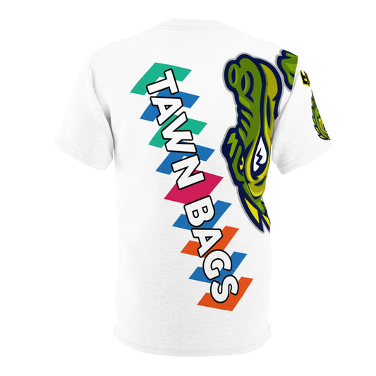 White Flawdawear Limited Edition OG Rich Daddy “Tawn Bags” Unisex Cut & Sew Playuz Tee