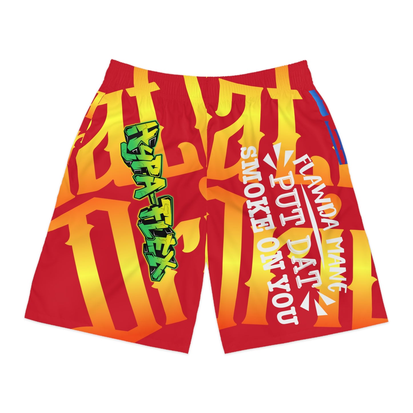 Dark Red Gator Drip Exclusive Supa-Heavy Excess-Stunna Hypa-Flex Limited Edition OG Flawda Mane “Everybody Know Me” Men’s Jogguz Playuz Shorts