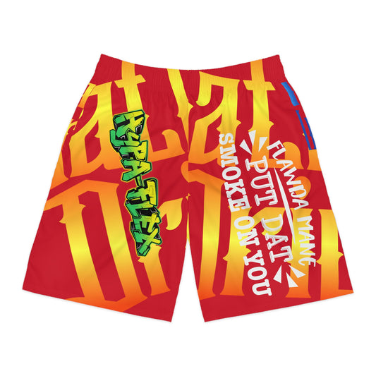 Dark Red Gator Drip Exclusive Supa-Heavy Excess-Stunna Hypa-Flex Limited Edition OG Flawda Mane “Everybody Know Me” Men’s Jogguz Playuz Shorts