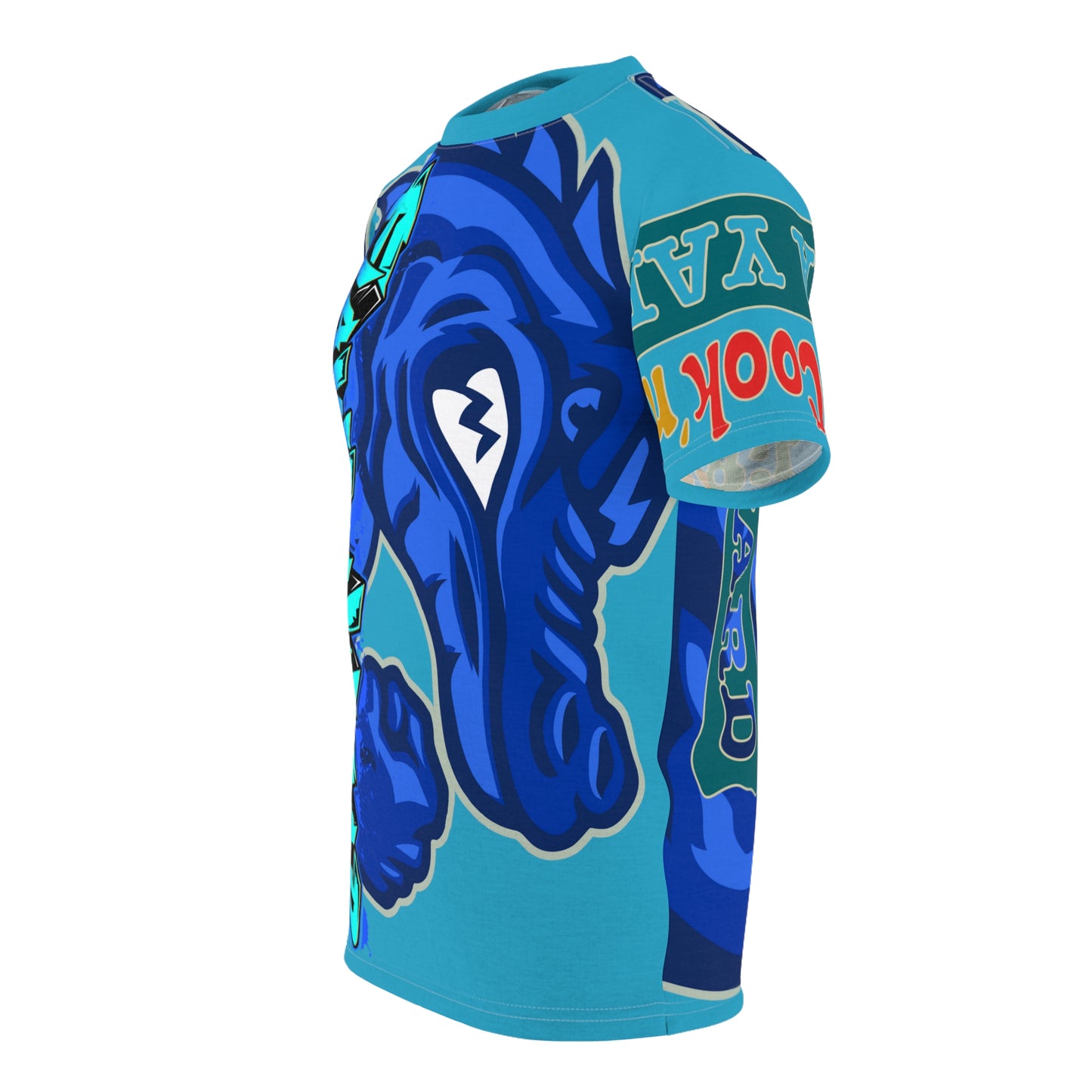 Turquoise/Blue Flawdawear Limited Edition OG Flawda Mane “Ribs Cook’n N’ Tha Yard” Unisex Cut & Sew Playuz Tee