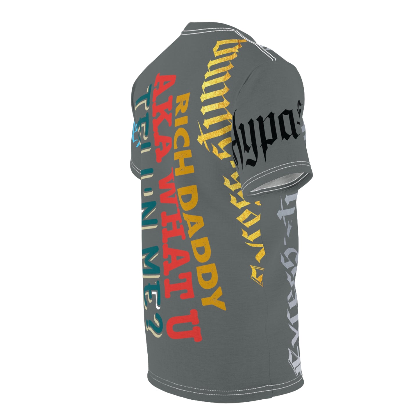 Dark Grey Gator Drip Exclusive Supa-Heavy Excess-Stunna Hypa-Flex Limited Edition OG Rich Daddy “Rich Daddy AKA What U Tell’n ME?” Unisex Cut & Sew Playuz Tee