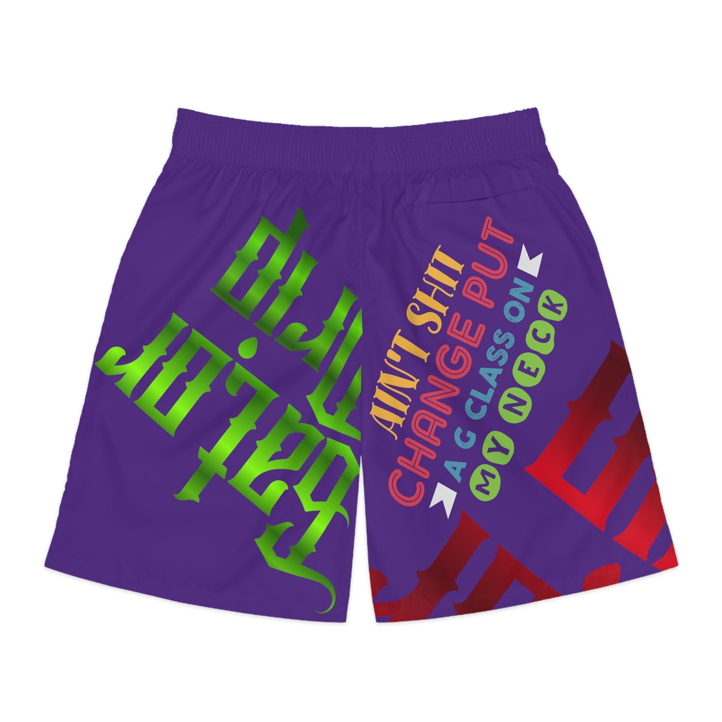 Purple Gator Drip Exclusive Supa-Heavy Excess-Stunna Flex Alligator Playuz Limited Edition OG Multi-Logo Flawda Mane “Ain’t Shit Change Put A G-Class On My Neck” Men’s Jogguz Playuz Shorts