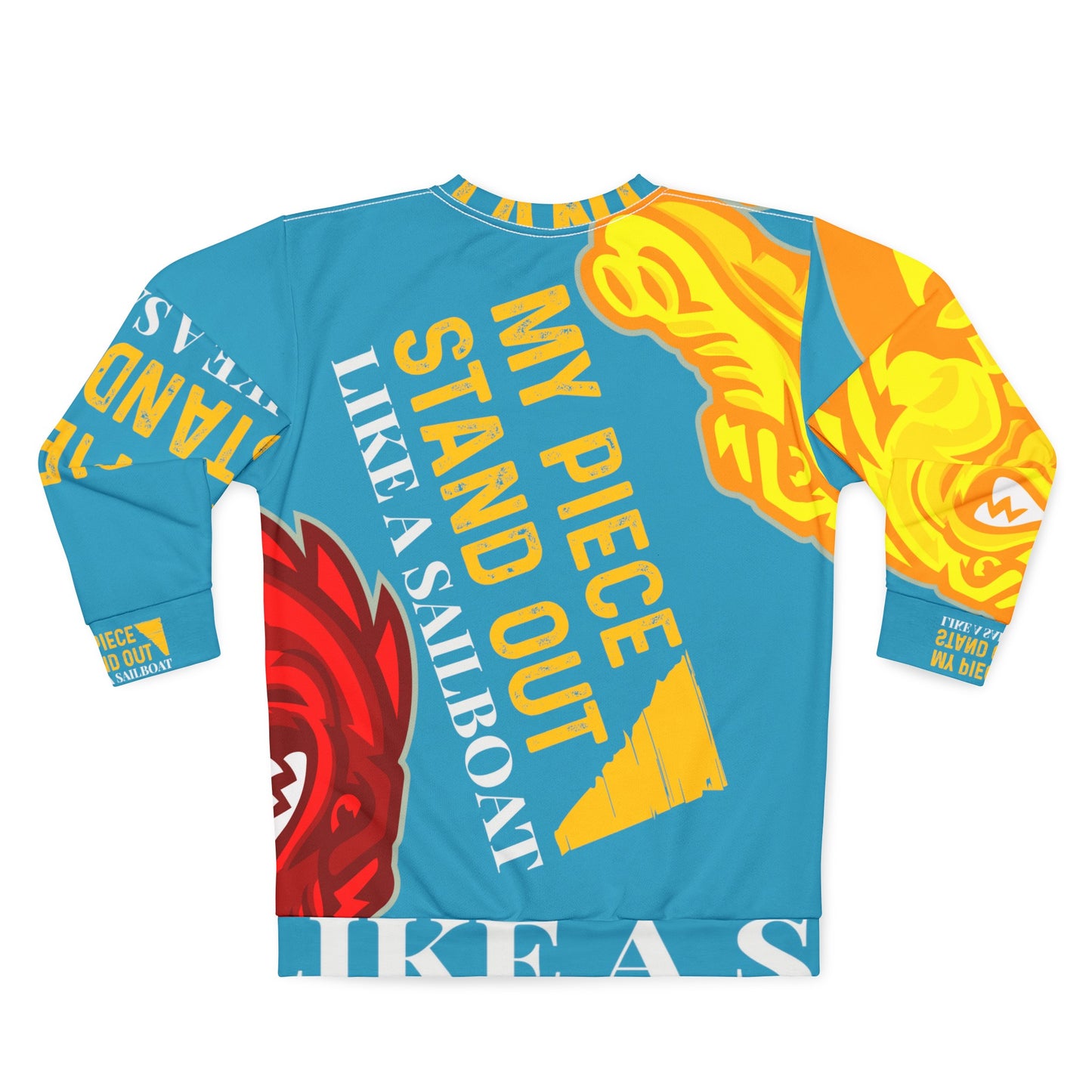 Turquoise Flawdawear Limited Edition OG Flawda Mane “My Piece Stand Out Like A Sailboat” Unisex Playuz Sweatshirt