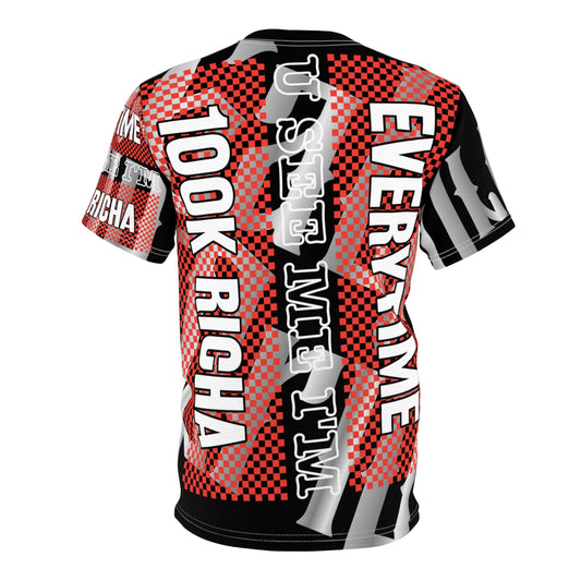 Black Gator Drip Exclusive Supa-Heavy Excess-Stunna Hypa-Flex Limited Edition OG Multi-Logo Rich Daddy “Everytime U See Me I’m 100k Richa" Unisex Cut & Sew Playuz Tee