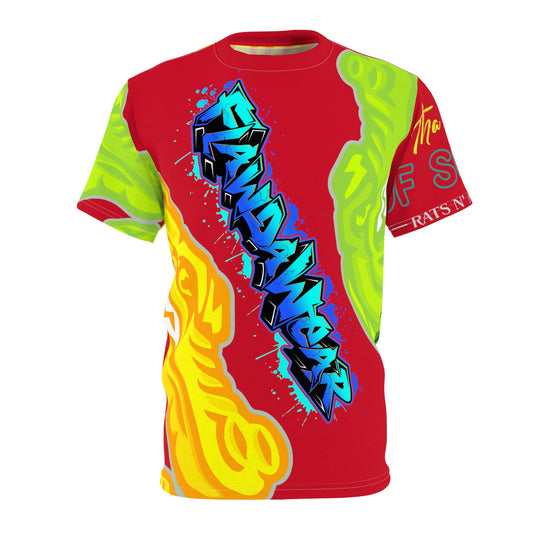 Red Flawdawear Limited Edition OG Flawda Mane “Tha State Of Swamp Rats N’ Alligators” Unisex Cut & Sew Playuz Tee