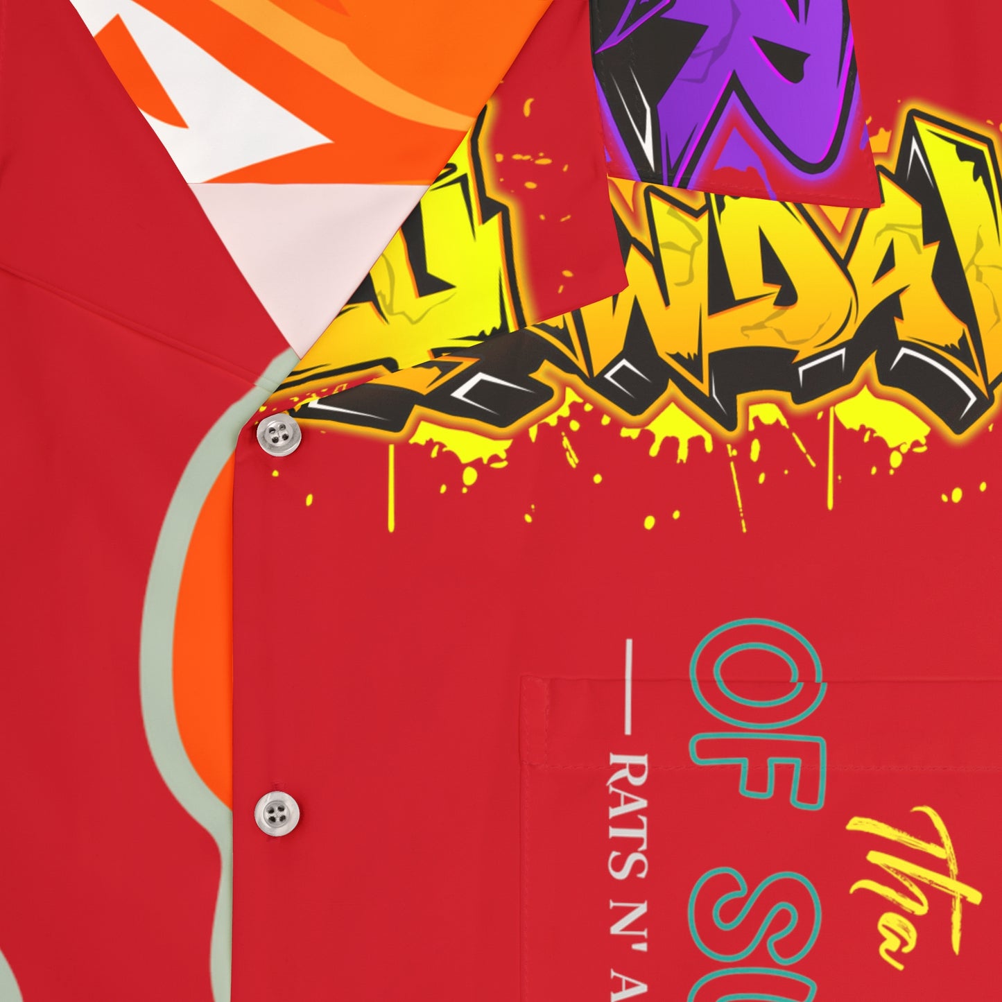 Dark Red Flawdawear Limited Edition OG Flawda Mane “Tha State Of Swamp Rats N’ Alligators” Men’s Hawaiian Playuz Shirt