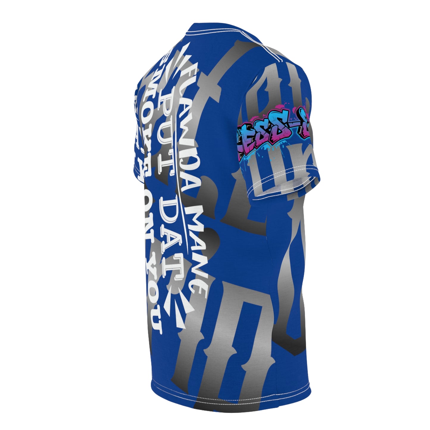 Blue Gator Drip Exclusive Supa-Heavy Excess-Stunna Hypa-Flex Limited Edition OG Alligator Playuz “Flawda Mane Put Dat Smoke On You” Unisex Cut & Sew Playuz Tee