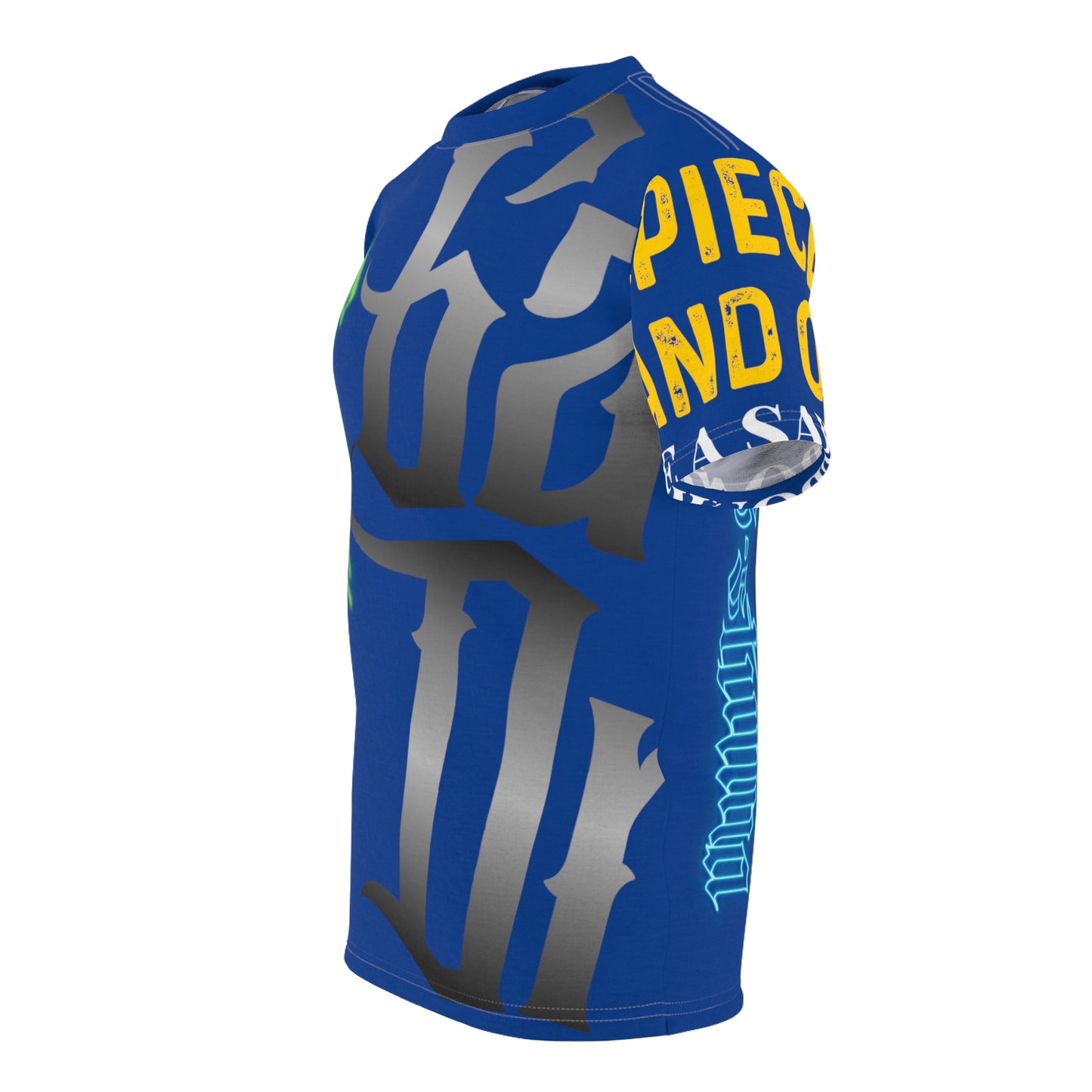 Blue Gator Drip Exclusive Supa-Heavy Excess-Stunna Hypa-Flex Limited Edition OG Flawda Mane “My Piece Stand Out Like A Sailboat” Unisex Cut & Sew Playuz Tee