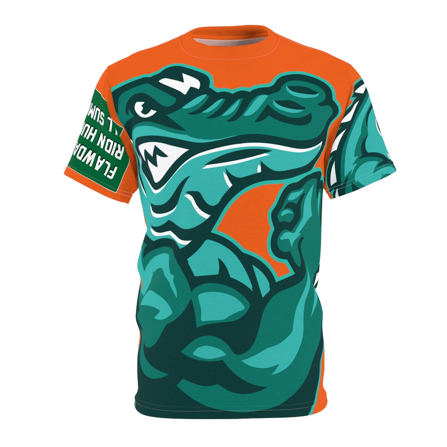 Orange Flawdawear Limited Edition OG Flawda Mane “Flawda Mane Ridn Hummuz All Summa.” Unisex Cut & Sew Playuz Tee