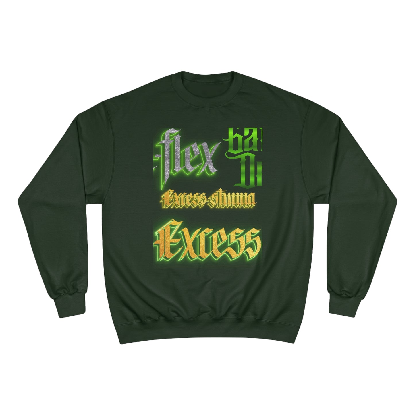 Dark Green Gator Drip Exclusive Supa-Heavy Excess-Stunna Hypa-Flex Limited Edition OG “Excess-Stunna Collection” Champion Playuz Sweatshirt